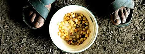 Dish of mote, a variety of different types of cooked corn, Bolivia.
© Gustavo YBARRA / WWF food crisis security poverty rel=