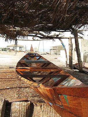 Newly finished pirogue, the most common fishing boat used by West African fishermen
© WWF / Sawyer Blazek
© WWF / Sawyer Blazek