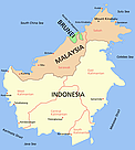 Map sourced from http://en.wikipedia.org/wiki/Image:Borneo2_map_english_names.PNG © File is licensed under the Creative Commons Attribution ShareAlike license versions 2.5, 2.0, and 1.0. Map sourced from http://en.wikipedia.org/wiki/Image:Borneo2_map_english_names.PNG
