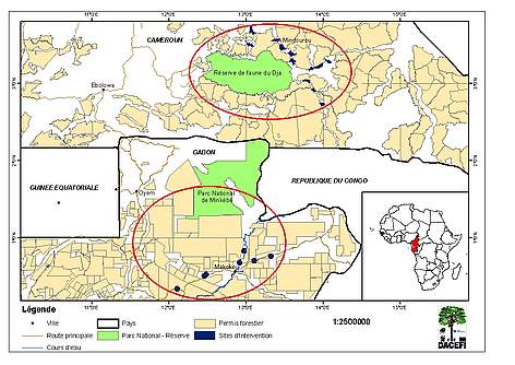 Carte régionale de la zone d’intervention du projet.
© Chloé Shippers rel=