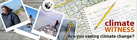 Click here and read the stories of Climate Witnesses around the world or tell us your own climate ...
© WWF WWF Climate Witness Programme rel=