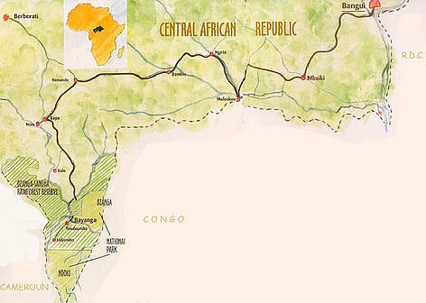 Map of Dzanga-Sangha
© Uwe Klug rel=