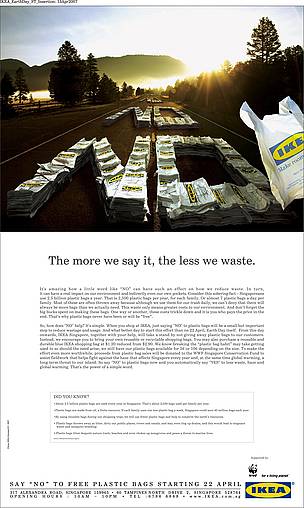 Campanie WWF-IKEA de încurajare a cumpărătorilor să refuze pungile de plastic oferite de magazine
© (c)
© (c)