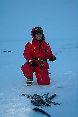 Tom Arnbom and the catch of the day - arctic char. Chukotka, Russia.
© Viktor Nikiforov Tom Arnbom and the catch of the day - arctic char. Chukotka, Russia.
© Viktor Nikiforov