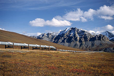 Autumn, north of the Brooks Range, Alaska, USA. The Trans-Alaska pipeline crosses from the Beaufort ...
© WWF / Steven Kazlowski/www.lefteyepro.com rel=