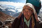 Local Woman on the road from Dengboche to Tuckla Pass, Nepal.