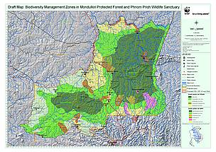 Map describing the area of WWF's eastern plains landscape project.
© WWF Cambodia Programme Office
© WWF Cambodia Programme Office