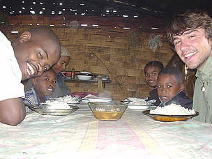 Me and my host family having a meal, Ambodihasina, August 2006.
© Antoine Beaulieu Antoine Beaulieu, WWF Volunteer
© Antoine Beaulieu
