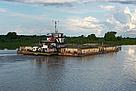 Goods transportation on Paraguay River, Pantanal.