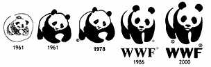 The evolution of WWF's famous panda logo
© WWF The evolution of WWF's famous panda logo
© WWF