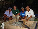 Paulina and members of the tagging team (Pelagio Paulino, Jesus Tomas, Yhanny Cruz, Chino from L-R).