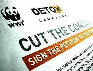 WWF Detox Campaign petitions representing a united call in favour of a toxic-free future.
© WWF
© WWF