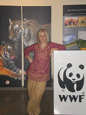 Wearing my Indian dress for the WWF India 40th Anniversary party
© WWF / Hannah Chisholm
© WWF / Hannah Chisholm