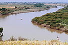 River flowing towards the Mediterranean Sea, Morocco.