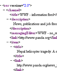 This is what a web feed page may look like - to use a web feed you need copy the web address from ...
© WWF
© WWF