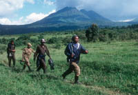 Park guards patrolling on the boundary of Virunga National Park, DRC.
© WWF / Martin Harvey
© WWF / Martin Harvey