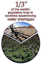 One third of the world's population lives in countries experiencing water shortages