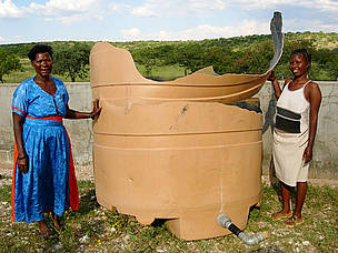 Water pump destroyed by African savanna elephant attack, Torra Conservancy, Kuene region, Namibia. © Jo Benn / WWF Destroyed water pump because of African savanna elephant attack in Torra Conservancy, Kuene region, Namibia.