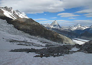 The Gorner glacier, second largest glacier system in the Alps, shrank by 290 m in 2007/2008.
© Elma Okic / WWF
© Elma Okic / WWF